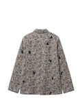 Woodbird Blade Rip distressed floral-print shirt jacket