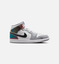 Air Jordan 1 Mid SE Men's Lifestyle Shoes - Black/White/Wolf Grey