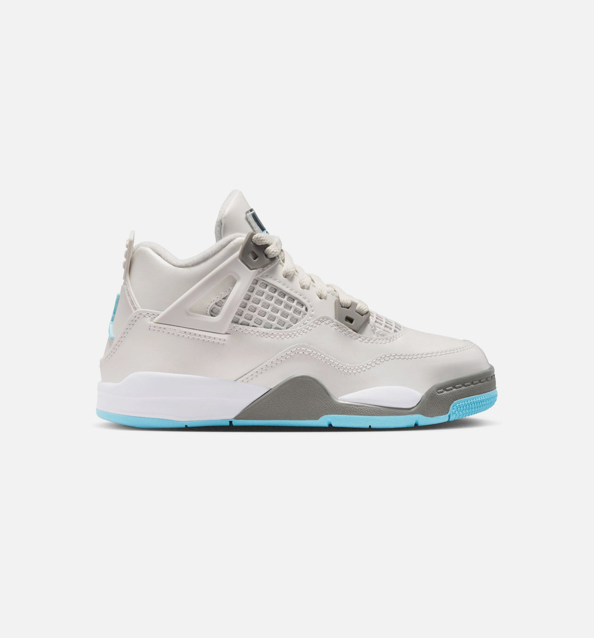 Air Jordan 4 Retro Blue Chill Preschool Lifestyle Shoe – Photon Dust/Blue Chill/Flat Pewter/White/Blue Tint