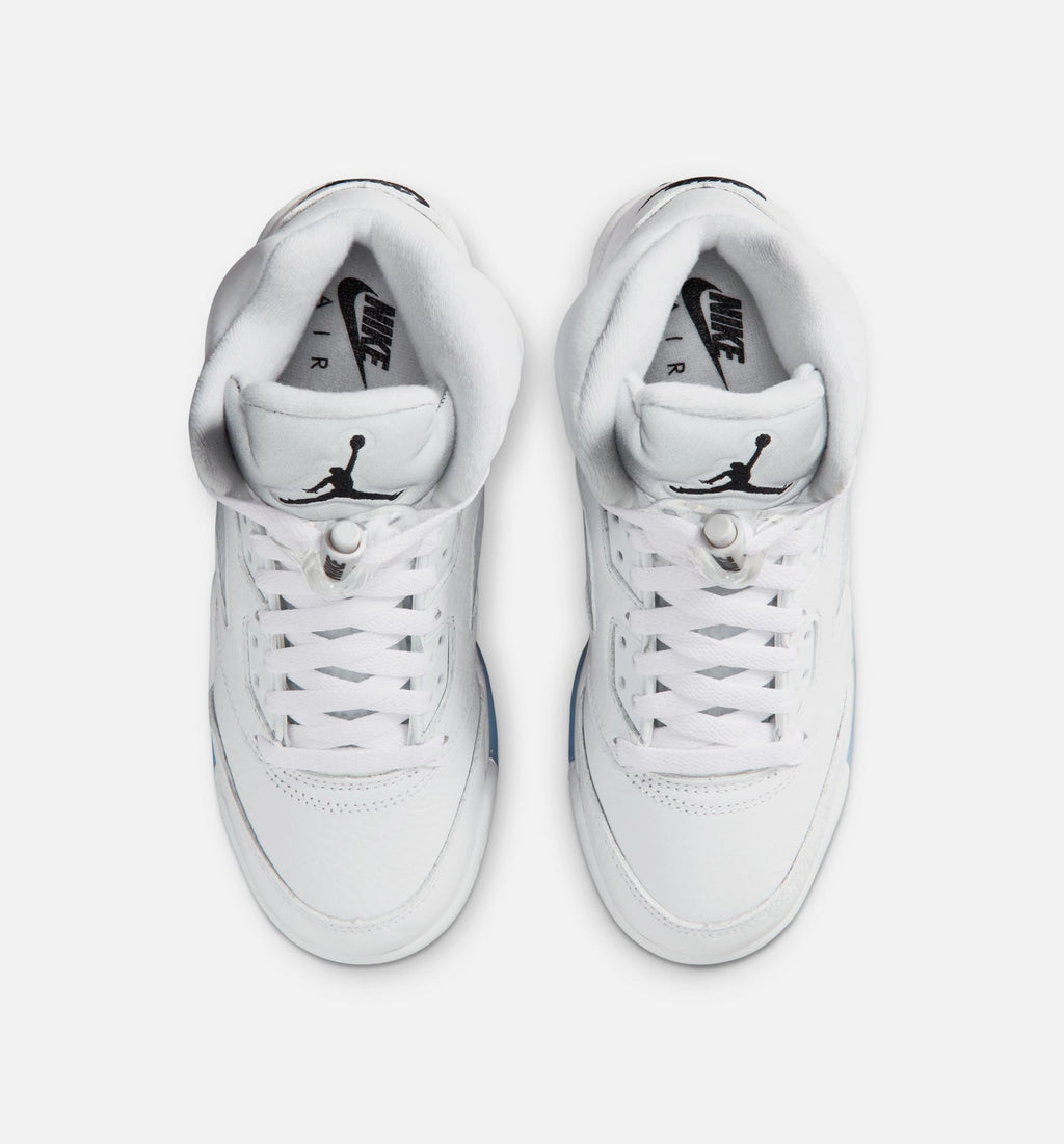 Air Jordan 5 Retro OG "White Metallic" Big Kids' Shoe – White/Black/Metallic Silver