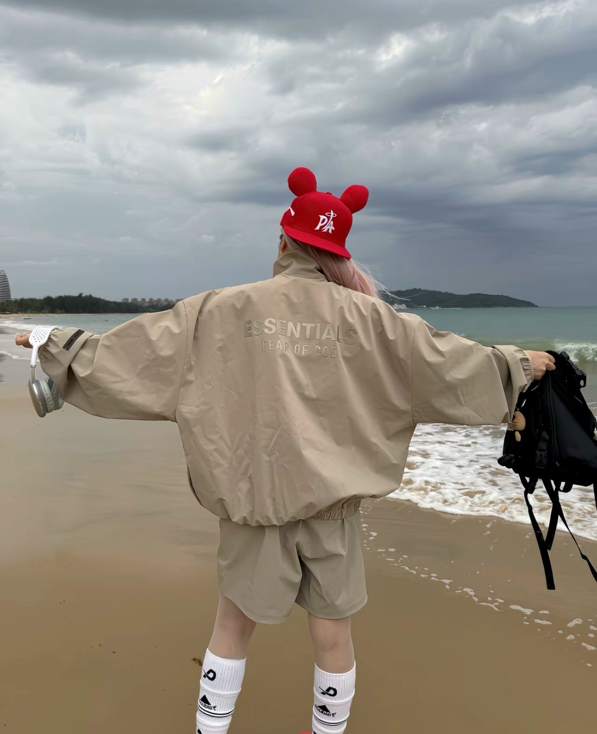 Fear of God Essentials Half-Zip Windbreaker Jacket