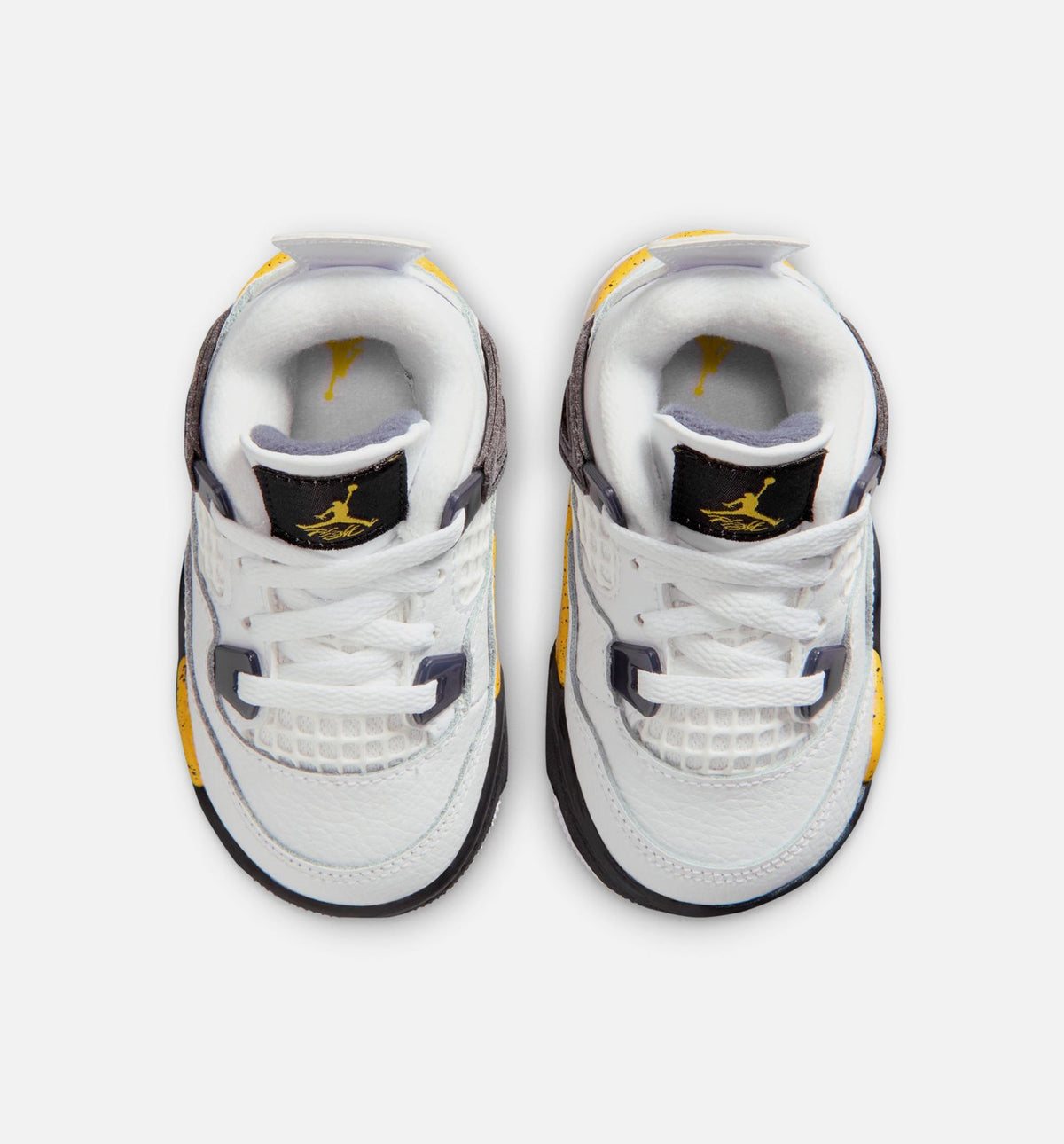 Air Jordan 4 Retro Rare Air Tour Yellow Infant/Toddler Lifestyle Shoes - White/Dark Blue Grey/Black/Tour Yellow