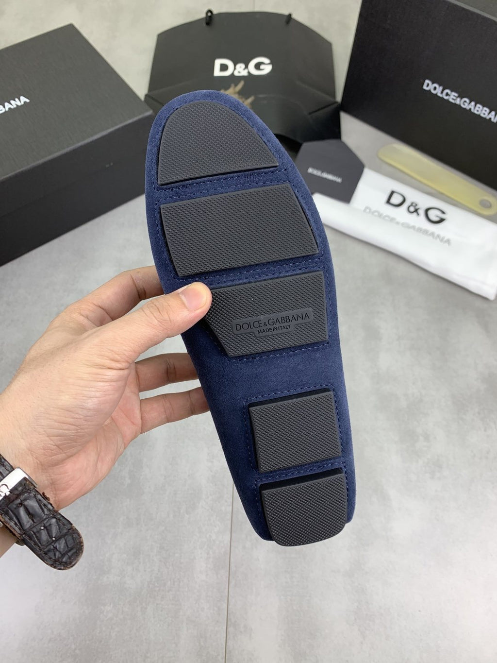 Dolce & Gabbana Metal-Detail Driving Loafers